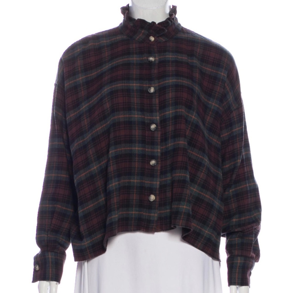 Isabel Marant Plaid Blouse - Red and Green